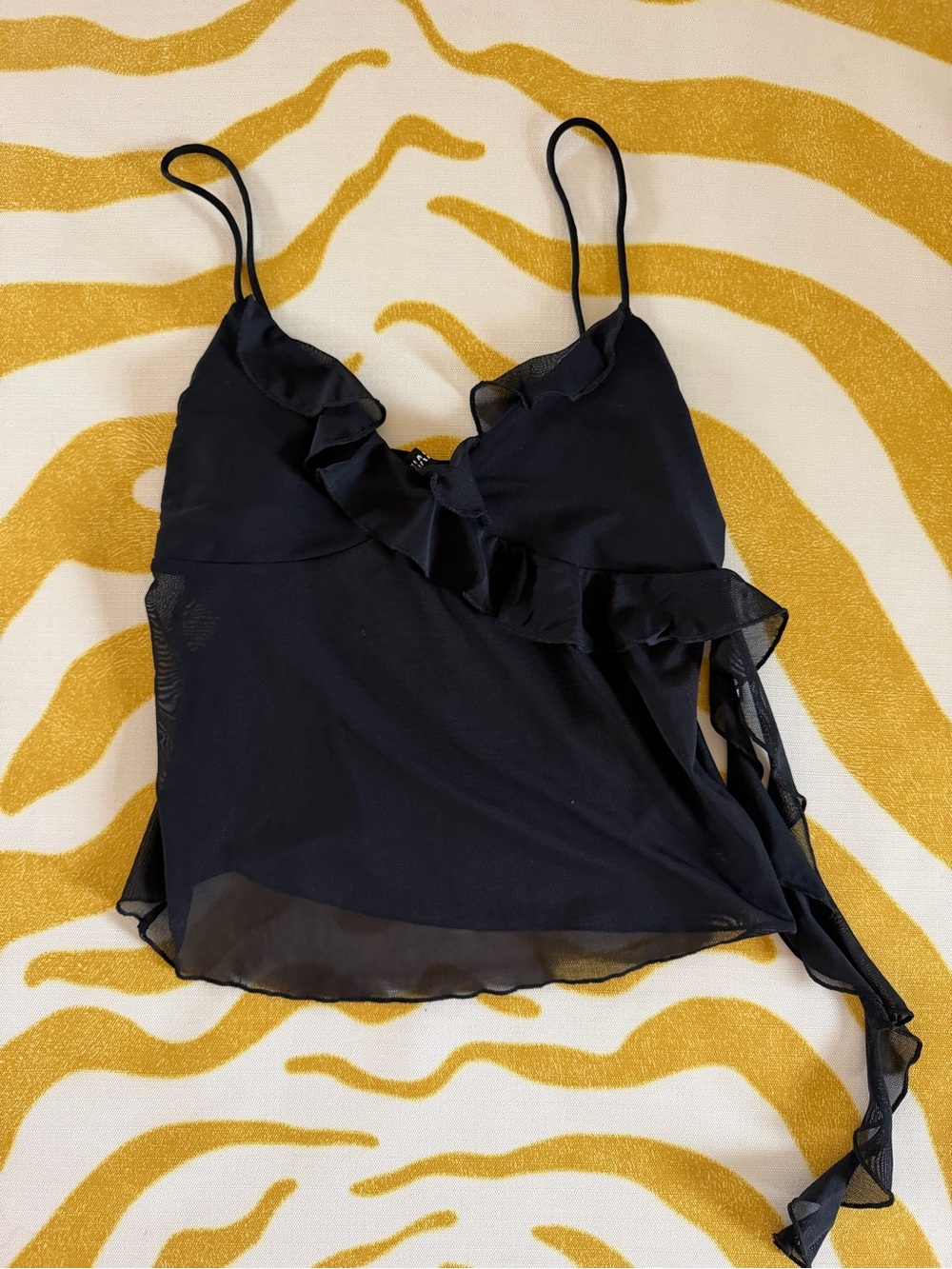 H&M Black Ruffle Cami Top - Women
